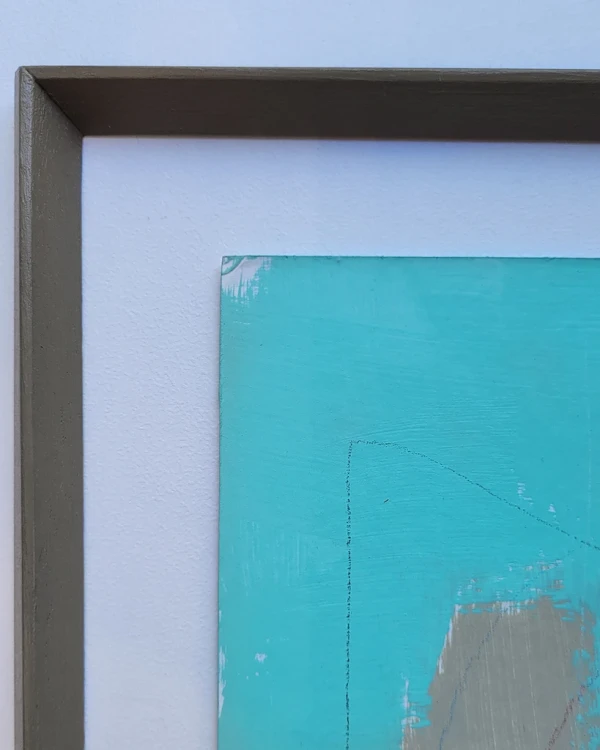 Estrella Blanca - Turquesa  - L 15x15 redondeada marupï