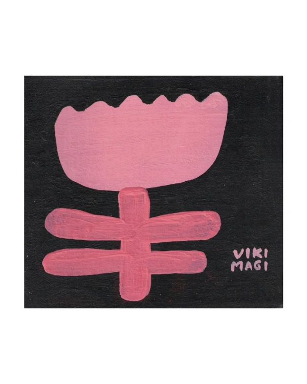 Gardenia Rosa - L15  Negra con fondo negro 21 x 19 / 21 x 30