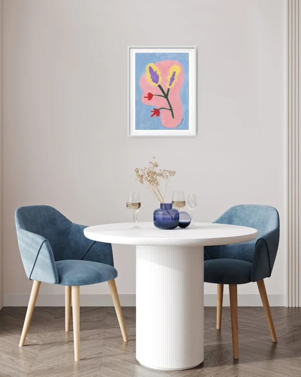 Amanecer - Piramidal mini blanca con paspartu blanco / 30 x 42