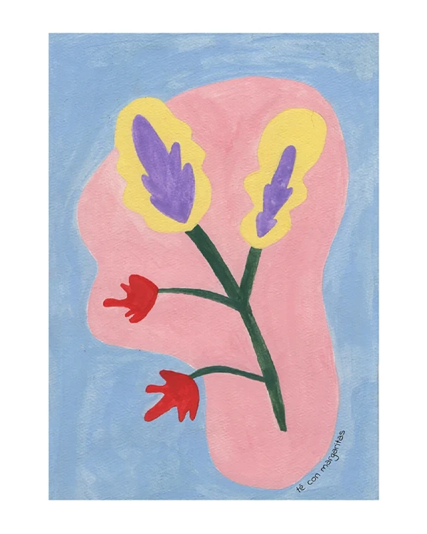 Amanecer - Piramidal mini blanca con paspartu blanco / 30 x 42