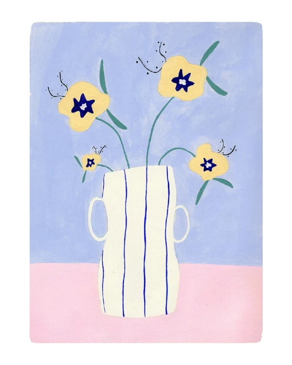 Pastel - 30 X 42 / Marco pelotitas blanco liso