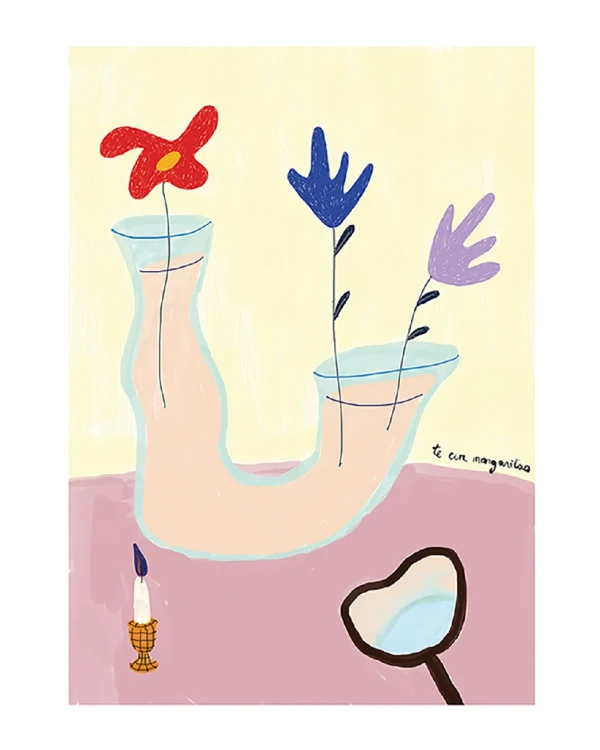 Ritual - 30 X 42 / Marco chato  de 3 cm azul ultramar