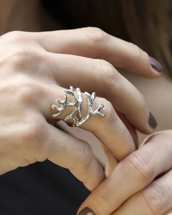 Anillo Coralito - Plata / 1,89 cm