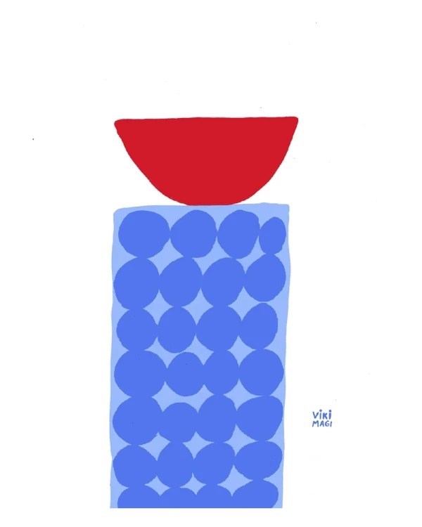 Salvados - Varilla chata de 3 cm azul ultramarine / 21 x 30