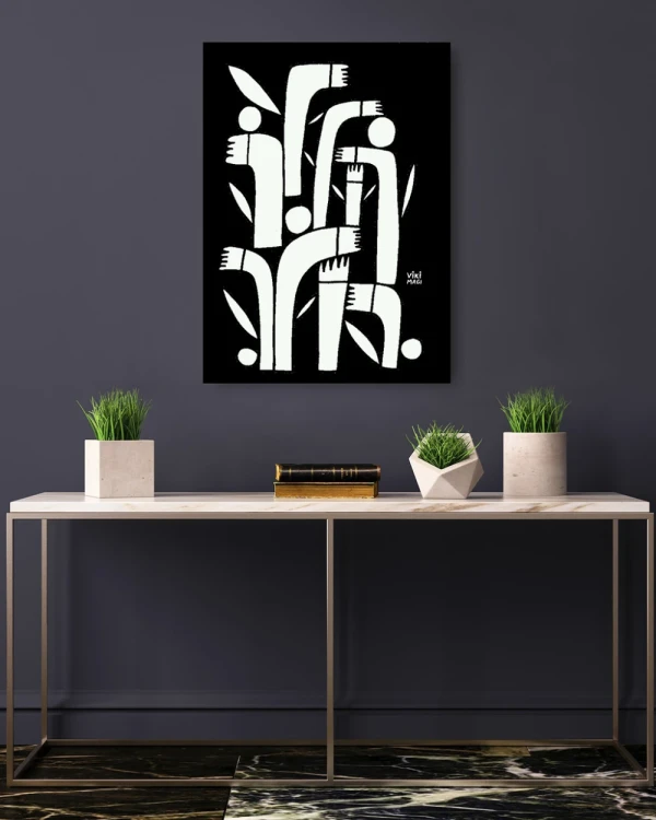 Juntos - Varilla chata de 3 cm con bajadita blanco / 21 x 30