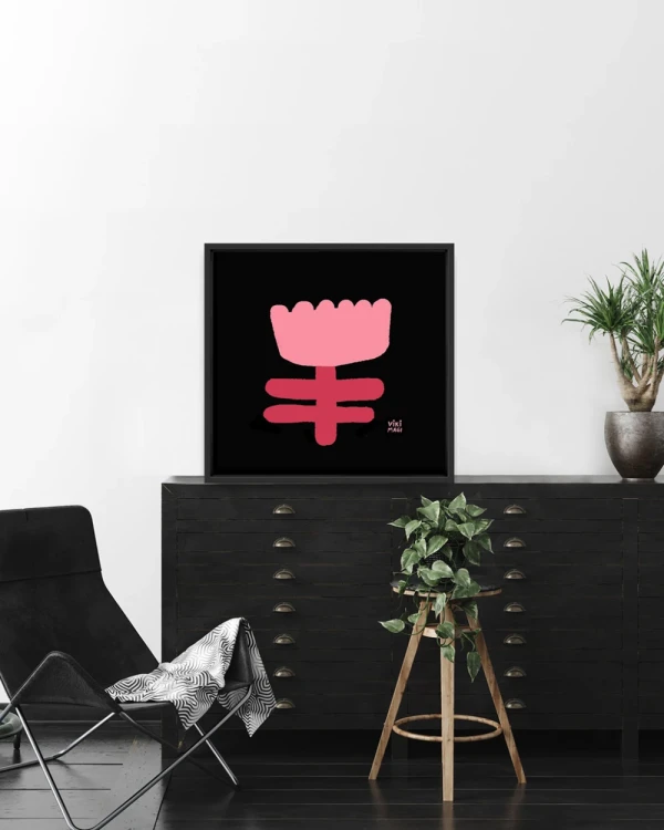 Amiga - Varilla tipo box negro mas paspartu negro / 21 x 30