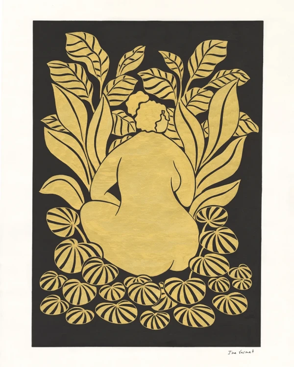 Silencio - Varilla en L recta blanco vintage / 30 X 42