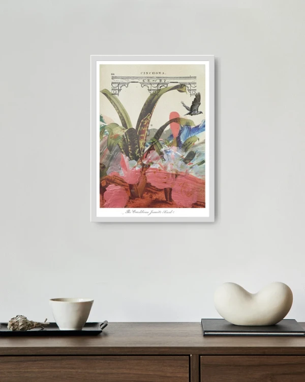 Cabrera 807 - Marco chanfle de 3 cm madera mas passepartout piedra