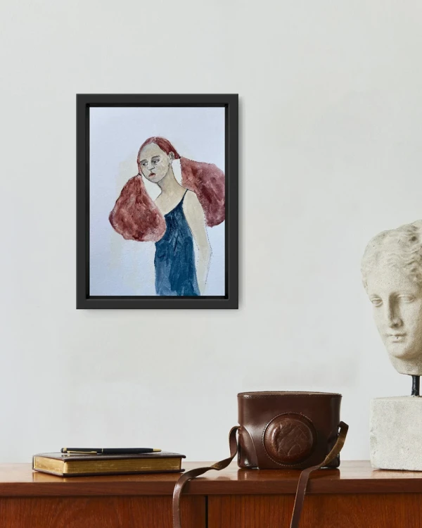 Mujer 2 - Marco chato 3 cm negro liso