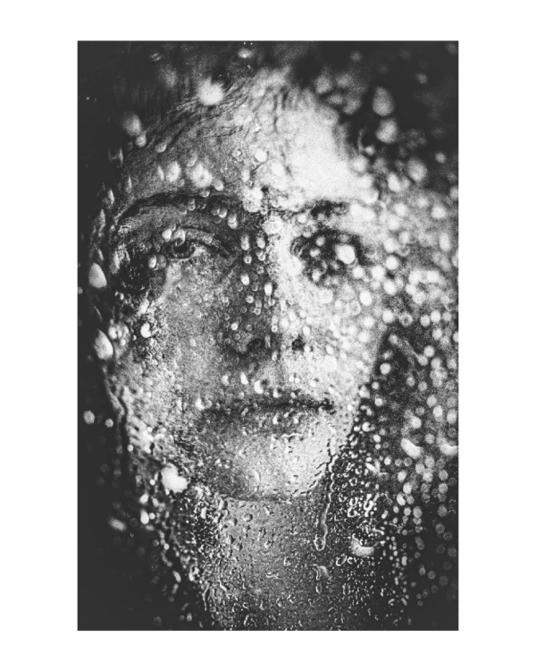 Ella - 90 x 60 / Marco en L recto negro