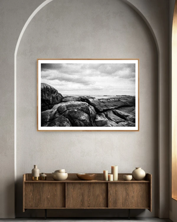 Escollera - Marco en L recto negro / 150 x 100