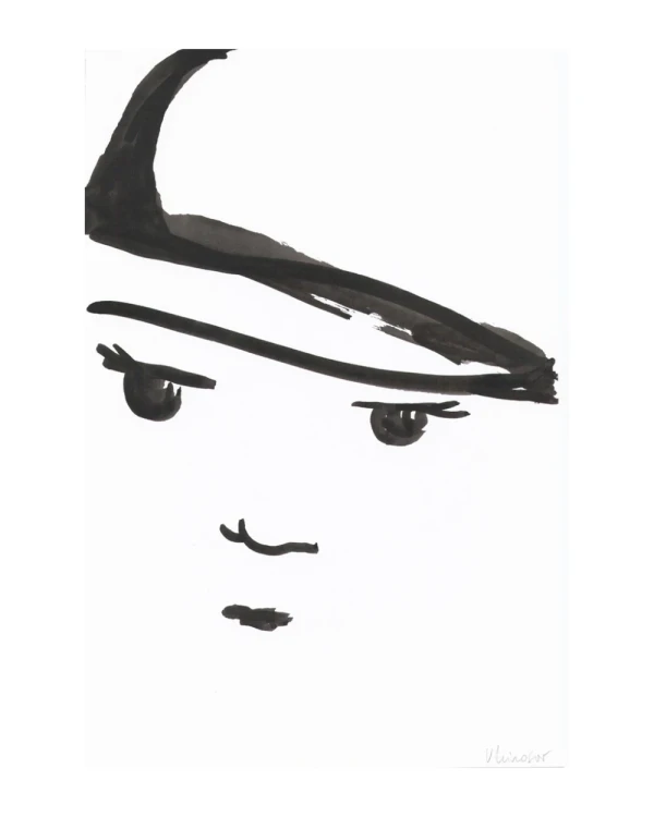 Chino - Marco tipo box negro + passepartout negro