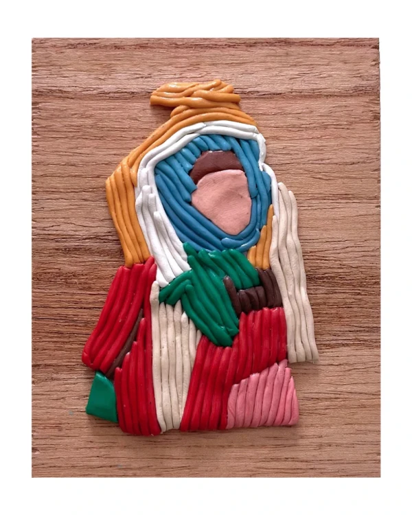 Sentimientos 5 - Marco tipo box madera + fondo negro