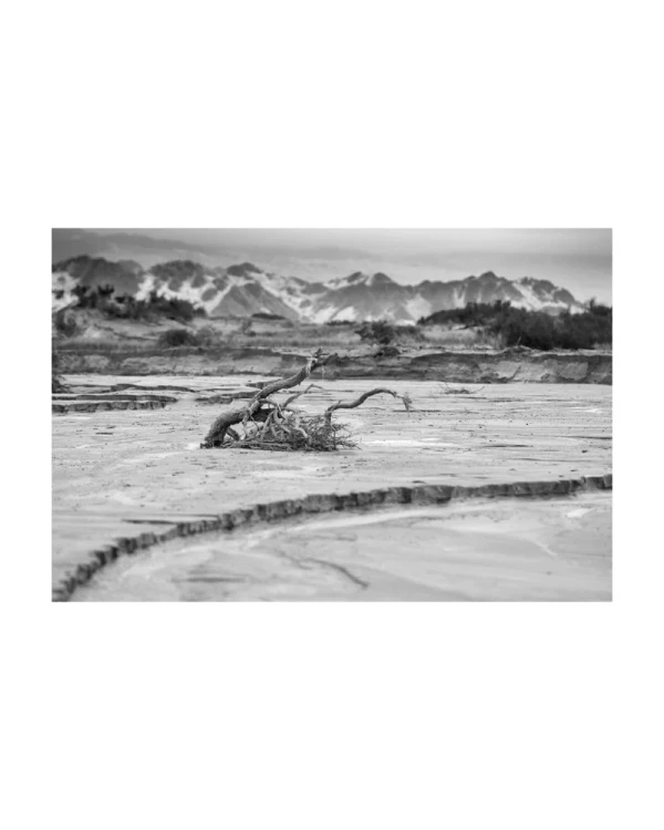 Antinaco - Marco en L blanco con passepartout blanco / 70 x 50