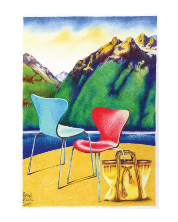 Daniel Prandi V - Marco en L diagonal madera con passepartout