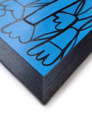 Jardín Celeste - Chata de 3 negro liso 33 x 23.5cm