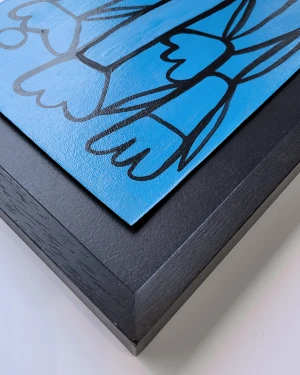 Jardín Celeste - L15 cajita negro liso 32 x 22cm