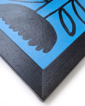 Gardenia Azul - Chata de 3 negro liso 31 x 25cm