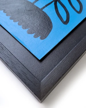 Gardenia Azul - L15 negro cajita con fondo negro 42 x 36cm