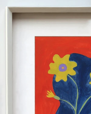 Verano - 30 x 42 / Marco piramidal mini blanco mas paspartu blanco