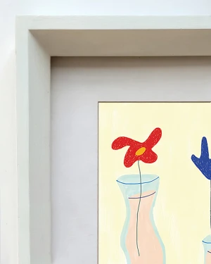 Ritual - 30 X 42 / Marco triangulito blanco mas paspartu blanco