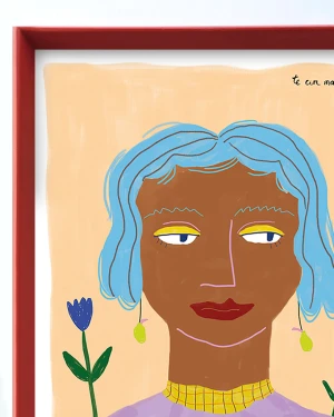 Sagitario - 21 x 30 / Marco piramidal mini rojo chinese