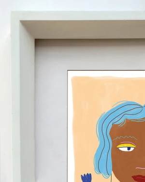 Sagitario - 30 X 42 / Marco triangulito blanco mas paspartu blanco liso