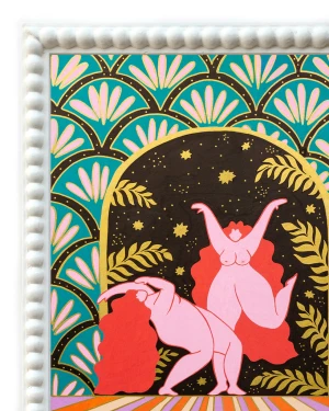 Celebracion - 30 X 42 / Marco de pelotitas blanco liso