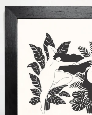 Complicidad - 30 x 42 / Marco chato de 3 cm negro liso