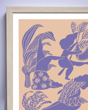 Fuera de control - 30 x 42 / Marco box mini marupa