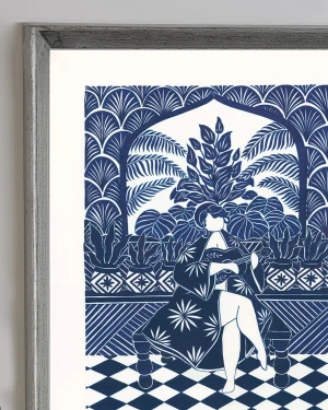 Musa - 30 x 42 / Marco piramidal mini plateado