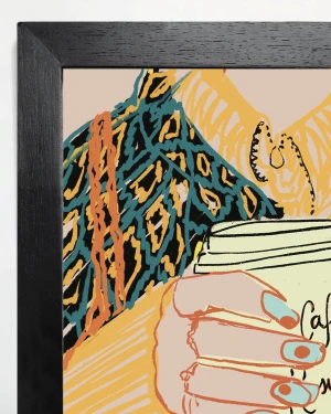 Camisa y saco - 21 x 30 / Marco chato de 3 cm negro liso