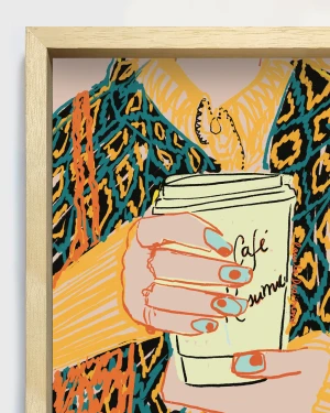 Camisa y saco - 30 X 42 / Marco box marupa natural