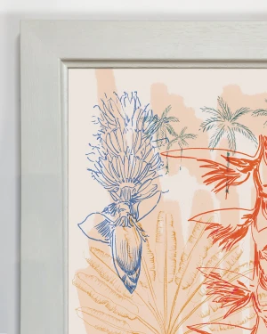 Tropi - Marco chato de 3 cm con rebaje blanco liso / 21 x 30