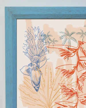 Tropi - Marco chato con rampita celeste vintage / 21 x 30