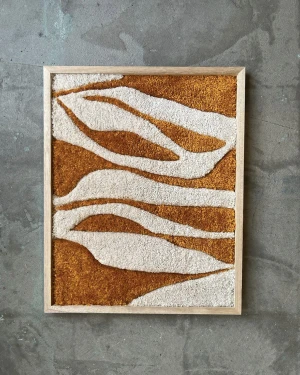 Tejido - Natural y mostaza