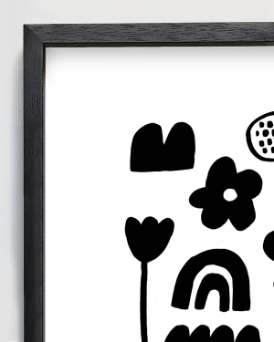 Negro - Varilla chata de 1.5 cm negro liso / 21 x 30