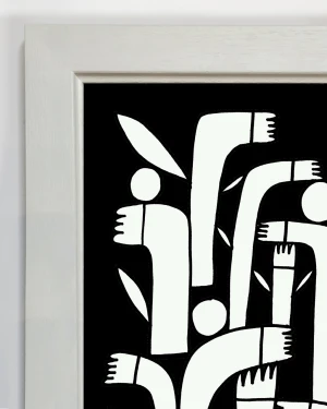 Juntos - Varilla chata de 3 cm con bajadita blanco / 21 x 30