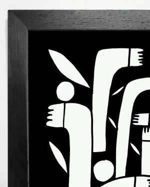 Juntos - Varilla chata de 3 cm negro liso / 21 x 30