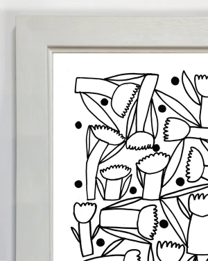 Amistad - Varilla chata de 3 cm con bajadita blanca / 21 x 30