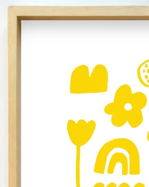 Amarillo - Varilla tipo box marupa natural / 21 x 30