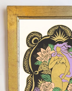 Venus Florida - Varilla chata de 3 cm con bajadita dorada / 30 x 42