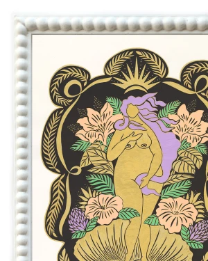 Venus Florida - Varilla de pelotitas blanco liso / 30 x 42