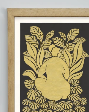 Silencio - Varilla en L recta kiri natural / 30 X 42