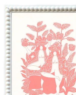 Abundancia - 30 x 42 / Marco pelotitas blanco