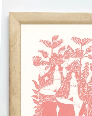 Abundancia - 30 x 42 / Marco chato en chanfle kiri natural