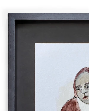 Mujer 2 - Marco tipo box negro + passepartout negro