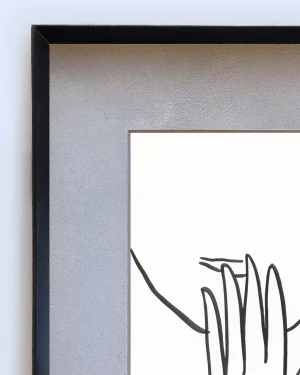 Oh - Marco en L negro + passepartout gris