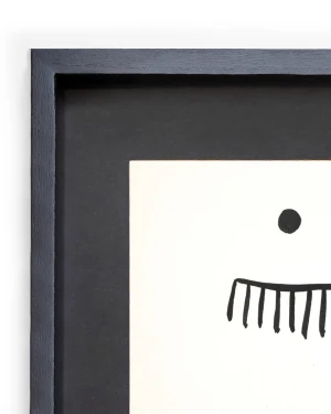 Cepillo - Marco tipo box negro + passepartout negro