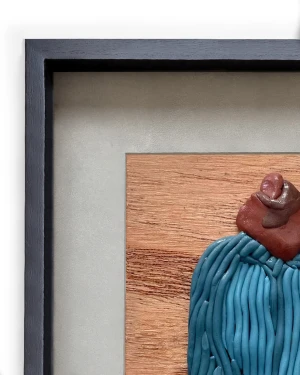 Sentimientos 3 - Marco tipo box negro + fondo gris